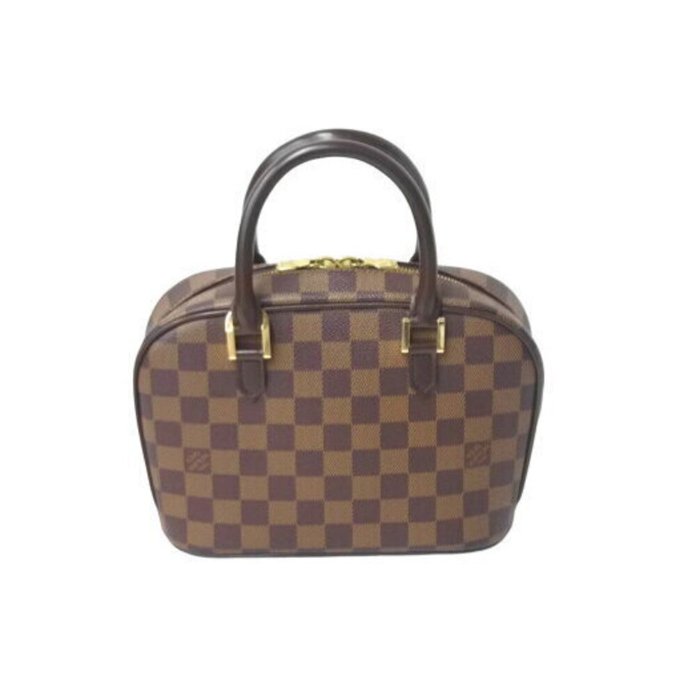 Louis Vuitton Saria Handbag Damier Brown Leather